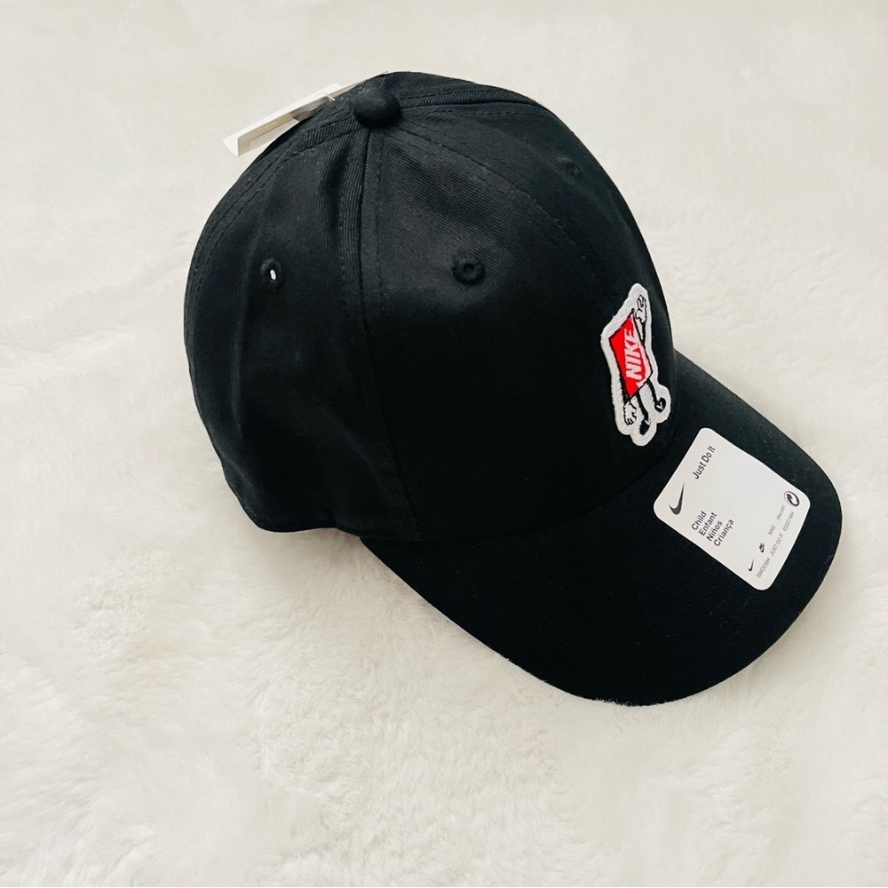 Nike Kids Black Hat with Blue Accents - Picture 3 of 7